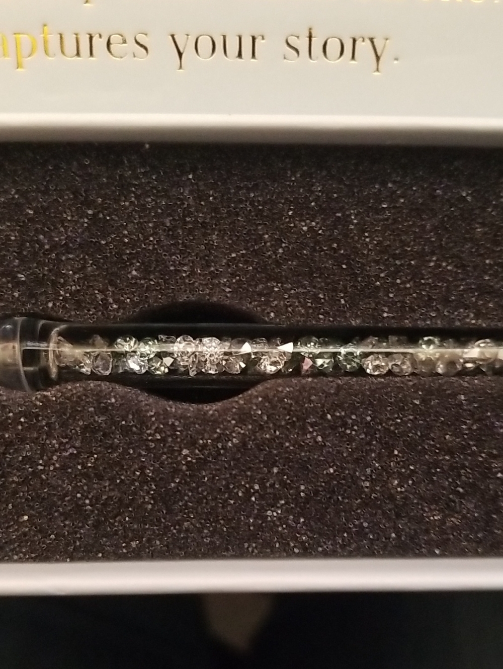 Glass Dip Pen - Green & Silver - Picture 4 of 5
